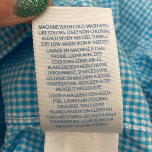 RALPH LAUREN Blue Gingham Short Sleeve Oxford Shirt 24 Months Button Up Boys - Picture 7 of 10